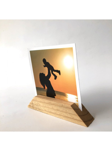 Trapezium Block Wooden Photo Stand (10cm)