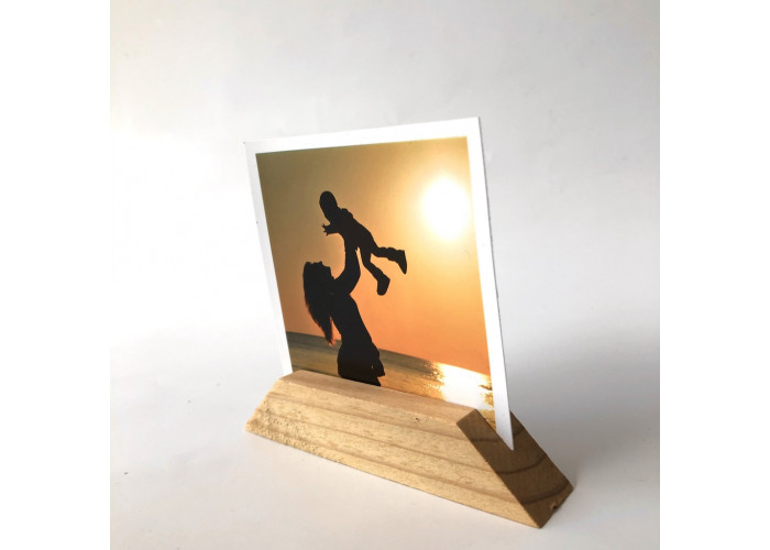 Trapezium Block Wooden Photo Stand (10cm) Trapezium Block Wooden Photo Stand (10cm)