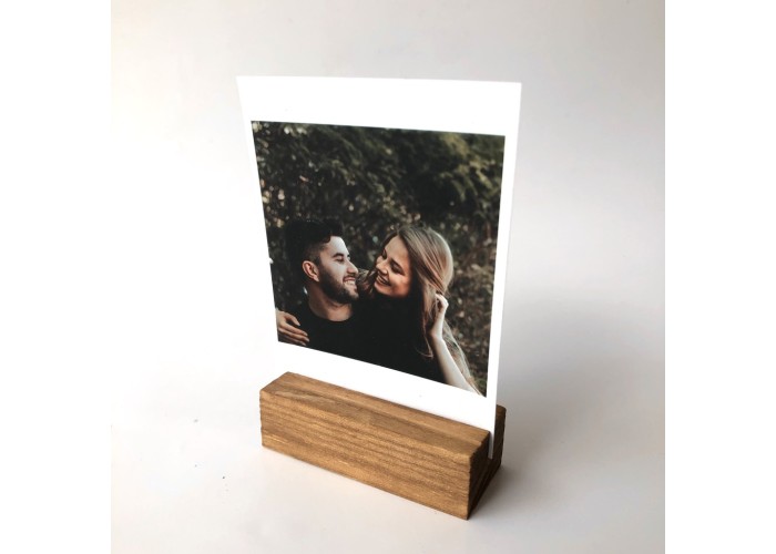 Rectangular Block Wooden Photo Stand (7cm)