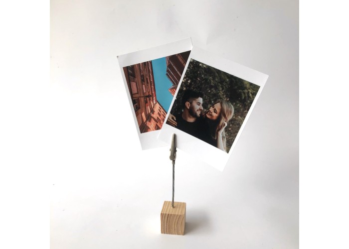 Wooden Photo Clip Stand