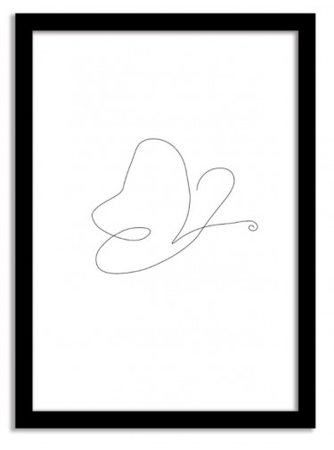 Line Art Framed Print - Holly Blue