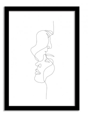 Line Art Framed Print - Companion