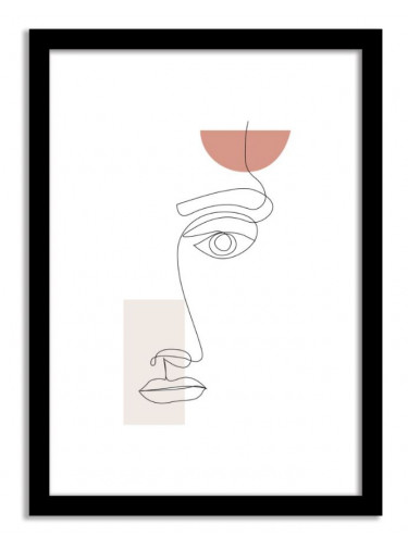 Line Art Framed Print - Samantha