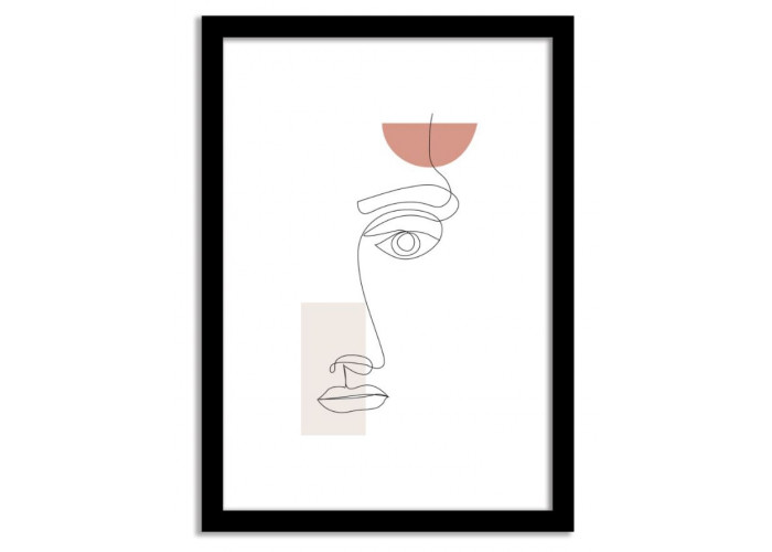 Line Art Framed Print - Samantha