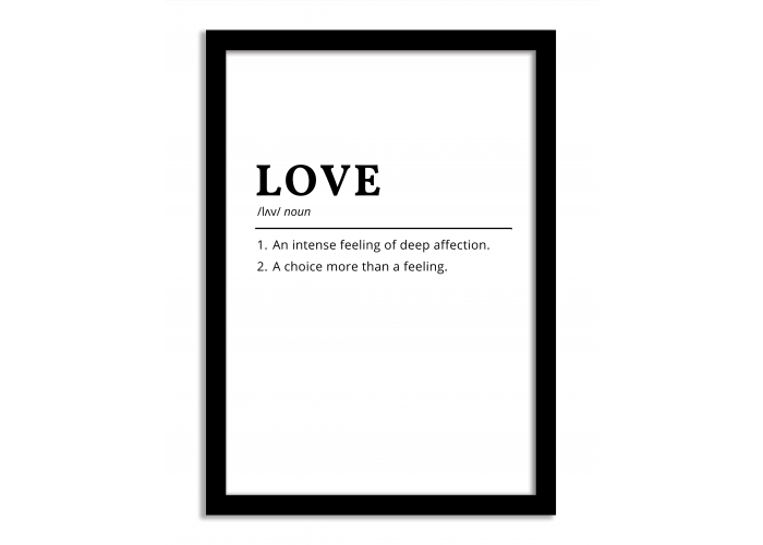 Quotes Framed Print - Define Love