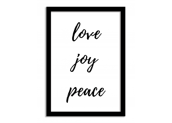 Quotes Framed Print - Love Joy Peace