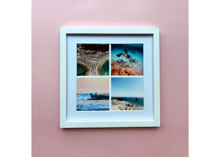 2x2 white large square frame