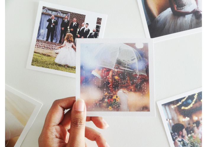 Square Wedding photocards with borders 
